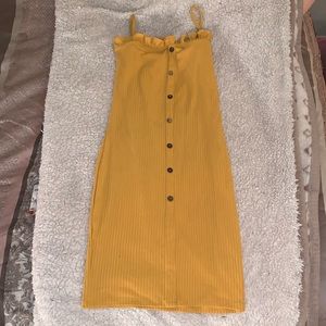 mustard mini dress